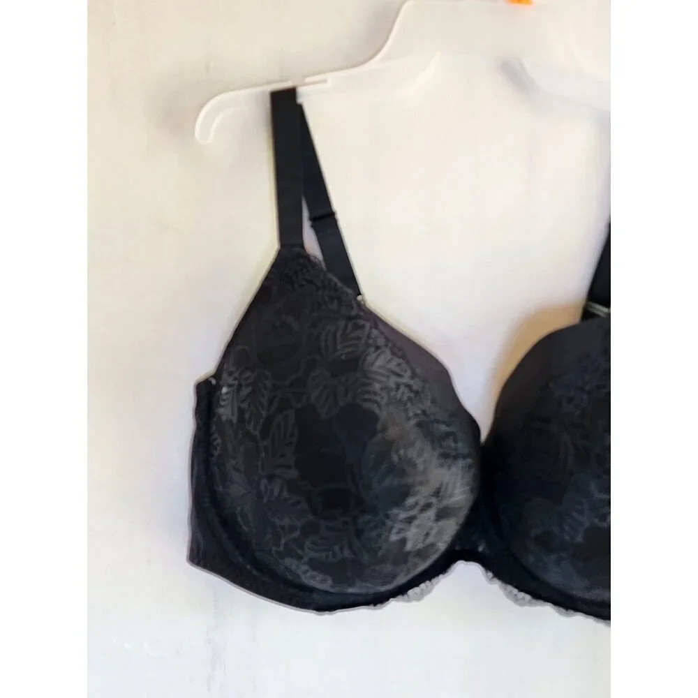 New Auden Women's Black Underwire Lightly Line Bra Adjustable Straps Size 44DD - Picture 4 of 6